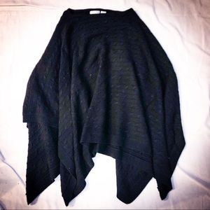 Black Cashmere Poncho
